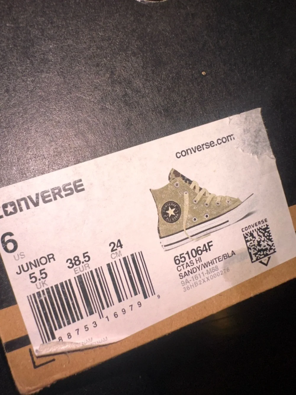 CLOSE OUT SALE Converse Chuck Taylor All Star Hi Junior Sandy Camo Seam New Box